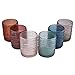 Khen Beaded Hobnail Tumbler Drinking Glasses Set | Set of 6 | Vintage Colored Hobnails 11 OZ Muted Bubble Design Whiskey, Old-Fashioned, Embossed Design Glass Water, Wine, Cocktail HAND WASH ONLY