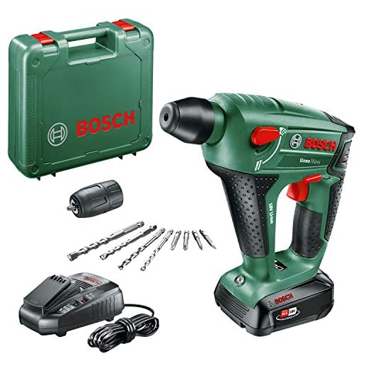Bosch Home and Garden UneoMaxx - Martillo perforador a batería (1 batería, sistema de 18 V, en maletín)