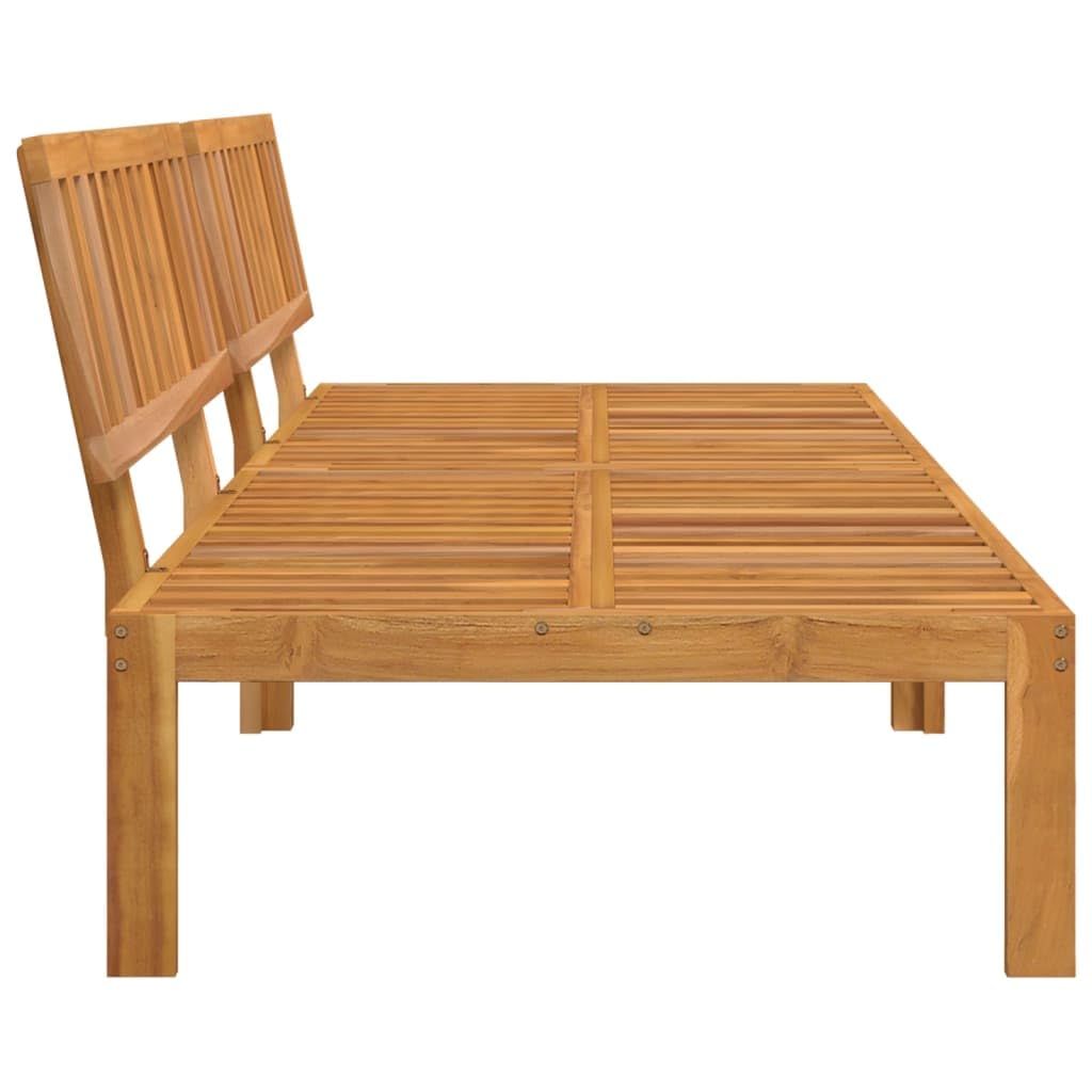 Set di 2 divani centrali da giardino in pallet, in legno massello di acacia oliato, 120 x 92 x 69 cm, divano modulare da esterno per terrazza e balcone, divano robusto