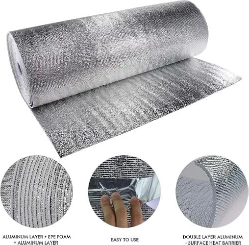 Garage Door Insulation Kit (40 Pieces) Reflective Foam Panels 24\"x48\" Sheets