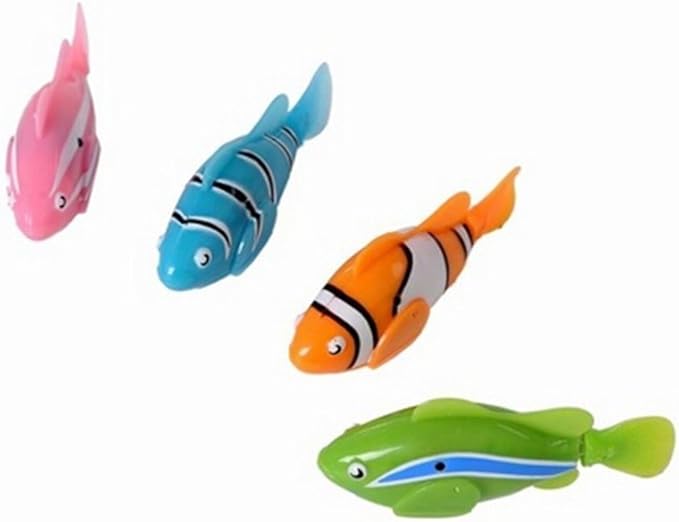 水中を リアルに 泳ぐ おさかなロボ 4色セット プール 水槽 お風呂 子供 魚 プールトイ おもちゃ Amazon