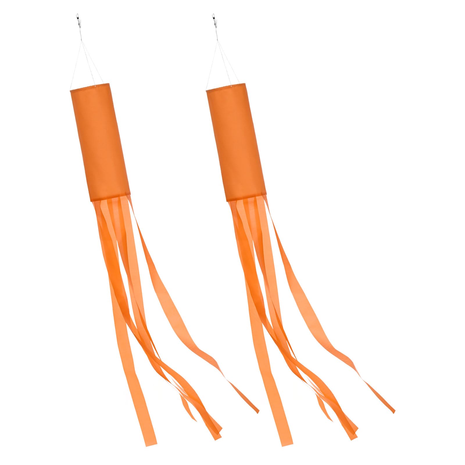 M METERXITY 2-Pack Windsock Flag, Colorful Wind Socks for Garden/Yard/Patio/Home Decor, Spring Summer Fall Winter Outdoor Hanging Decoration [59 In / 150cm, Orange]