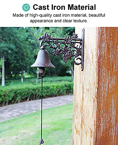 Ljha Dinner Bell Outdoor Dinner Bell With Floral Pattern, Clear Sound Fancy & Ornate Retro Restaurants Service Doorbell, Wall Mount Garden Decor Bell #TOP2