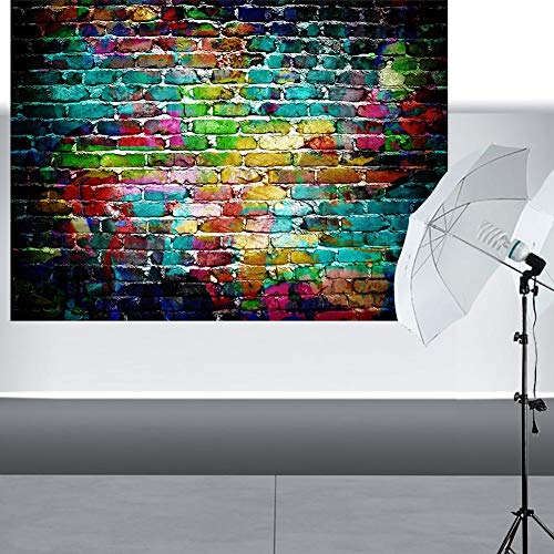 Fundo de pano de fundo para fotografia com textura de tijolo colorido (1,5 x 2,1 m)