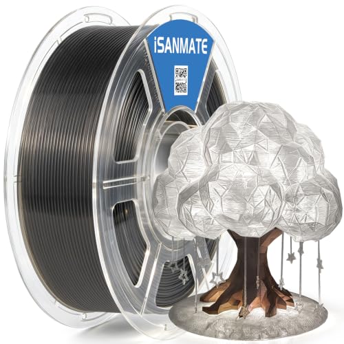 iSANMATE Transparent High Speed PLA Filament 1.75mm, 3D Printer Clear Filament, Fast Printing 30-300mm/s, Dimensional Ac