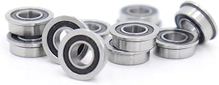 JIYAMI'EN EL MF84-2RS Chrome Steel Bearing 4x8x3mm ABEC-1 MF84RS Miniature Flanged Ball Bearings LF-840DD (10 PCS