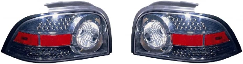For Ford Mustang 1996-1998 Tail Light LED Chrome Finish Pair Driver and Passenger Side FO2811174