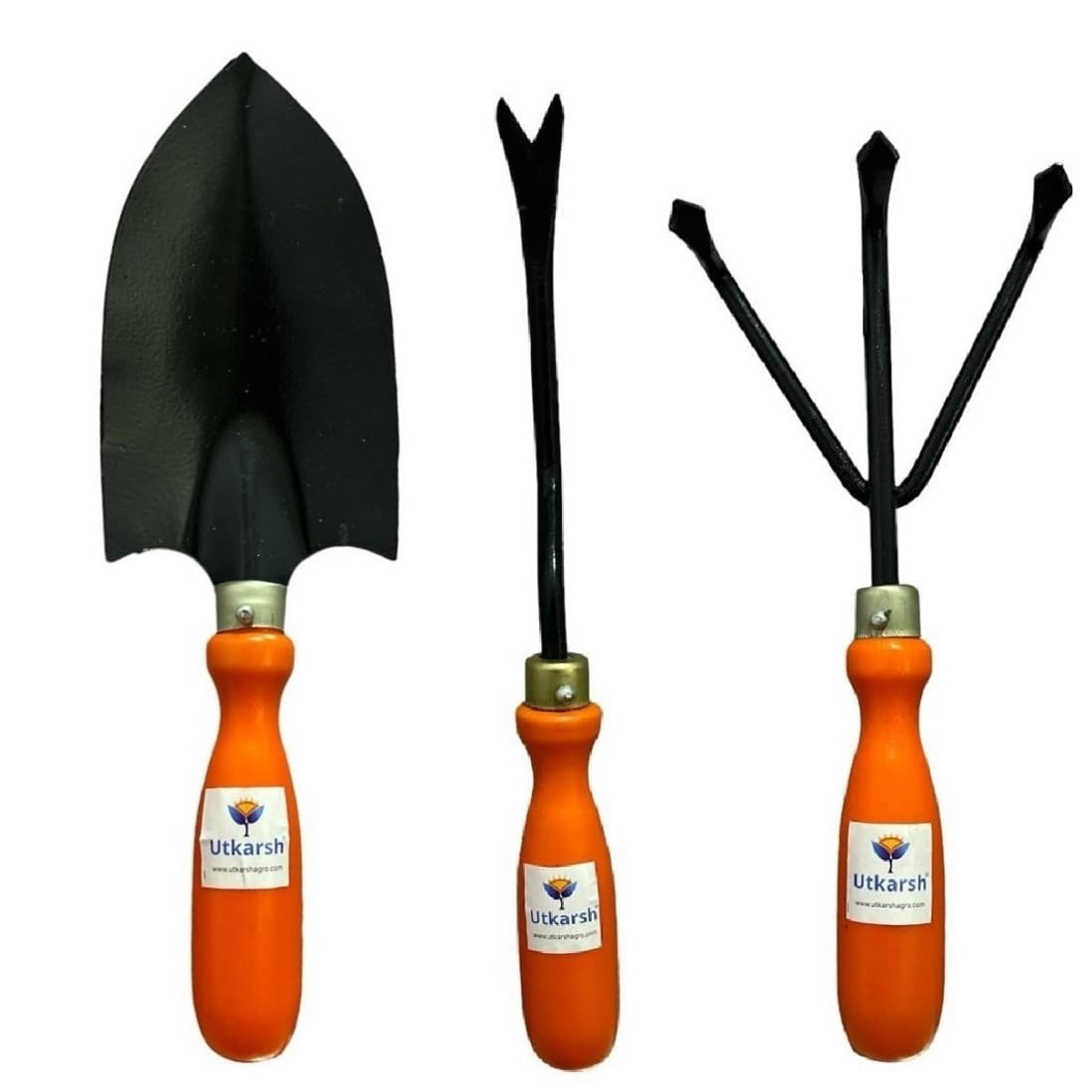 Utkarsh Home Gardening Tools Kit- Big Hand Trowel, i Weeder & Cultivator | Premium Home Garden Tool Kit for Soil Digging and Tilling, Potting Plants, Weeds Remover | Set of 3 Tools (B0CKF3RVKZ) Amazon Price History, Amazon Price Tracker