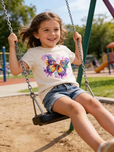 Image of Funnycokid Little Girls T Shirt for Toddler 3-7 Years Kids Tee Graphic Short Sleeve Clothes Tops