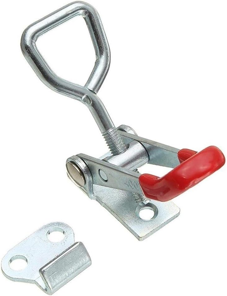 4X Adjustable Latch Catch Lock Cabinet Boxes Lever Handle Toggle Clamp Hasp (Color : Silver)