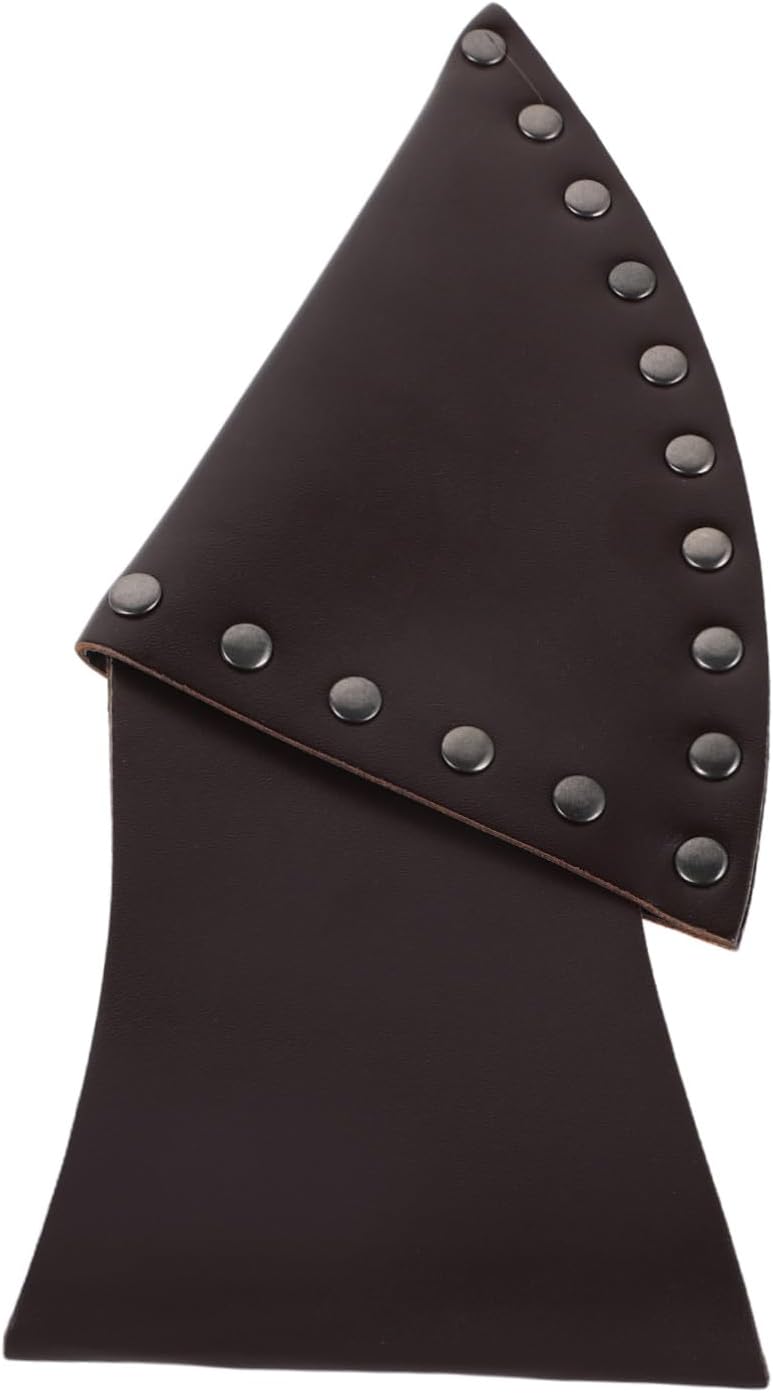 ibasenice Hatchet Cover Protective Axe Sleeve Pu Blade Sheath with Rivets for Camping Outdoor Use Portable Hand Axe Case