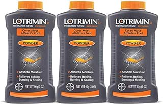 Lotrimin AF Athlete's Foot Antifungal Powder, Miconazole Nitrate 2% Treatment, Clinically Proven Effective Antifungal Treatment of Most AF, Jock Itch and Ringworm, 3 Oz (Pack of 3)