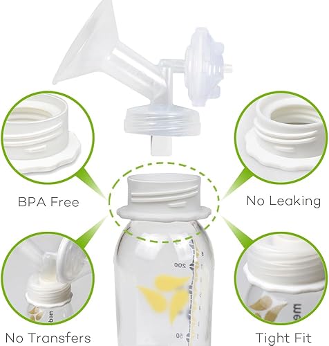 Miniatura 4 de PumpMom-us Adaptador de botella de bomba, convertidor de cambiador de hilo para biberones para Spectra S1 S2 con bridas de boca ancha para usar