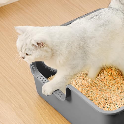 Arenero para gatos extra grande de plástico resistente miniatura 7