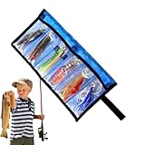 Señuelos de pesca de agua salada, señuelos de pesca con faldas de pulpo – 6 unidades de señuelos de pesca de calamar blandos, señuelos artificiales con gancho, cebo para pesca de pulpo para trucha de