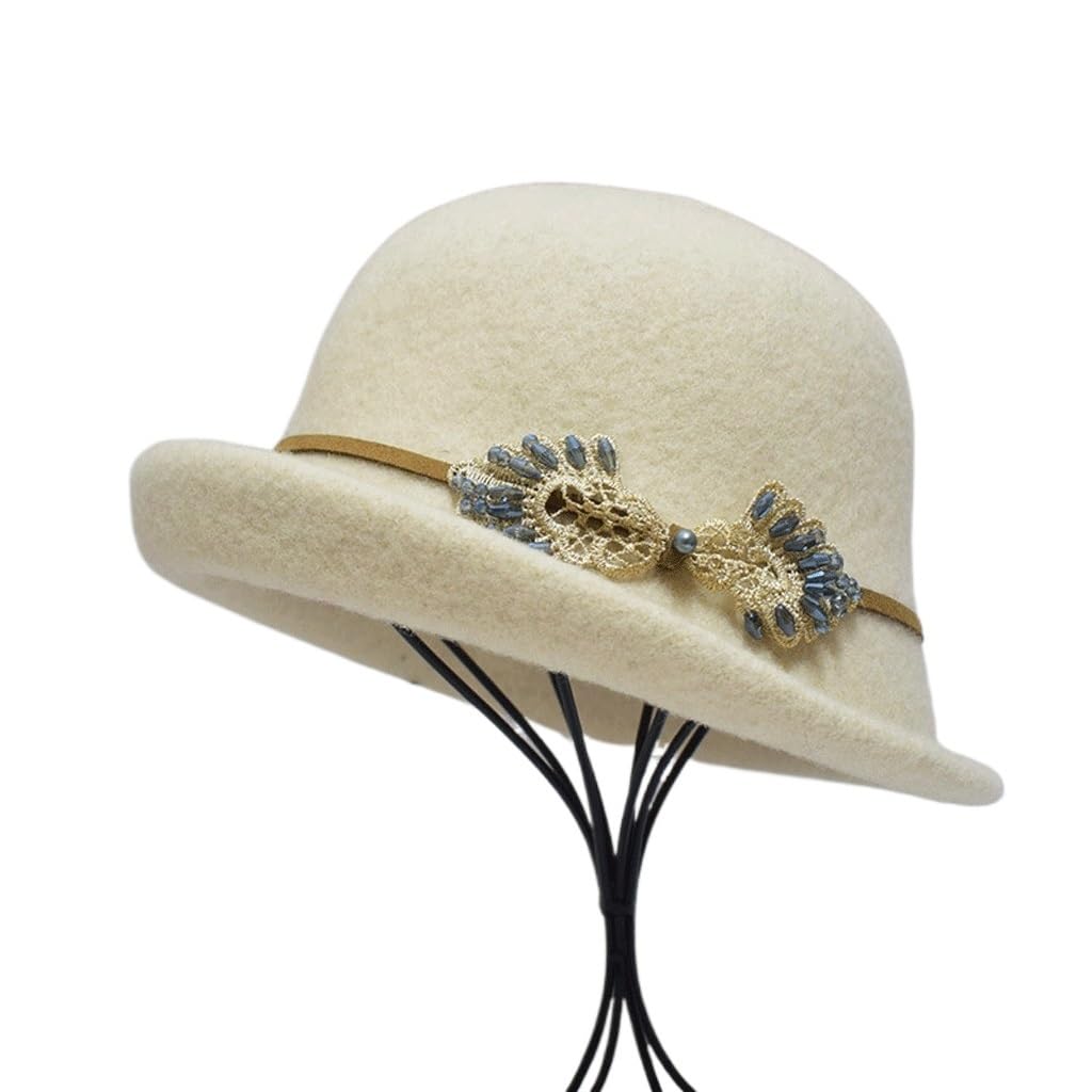 Chapeau haut-de-forme pour femme en strass pour affronter le froid avec style
