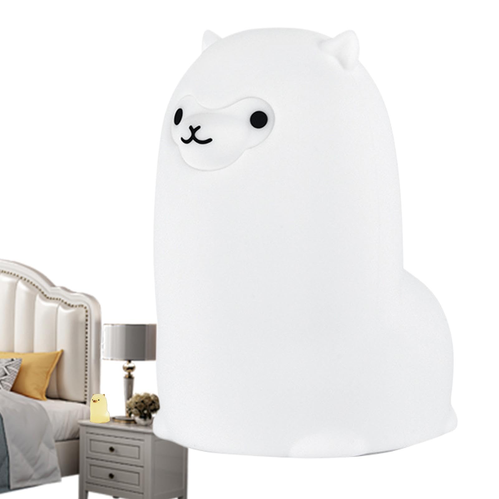 Kids Nightlight - Night Light Toy | Animal Night Light, Cute Animal Squishy Silicone LED Lamp with Timer Dimmable USB Rechargeable, Touchable Bedside Table Lamp Home, Nursery Night Lights