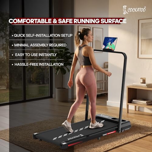 Image of Cockatoo Alphapad 3.0 3HP Peak Walking Pad for Home, Treadmill for Home Foldable with Max User Weight 110 KG, Speed 6 Km /Hr, Grey