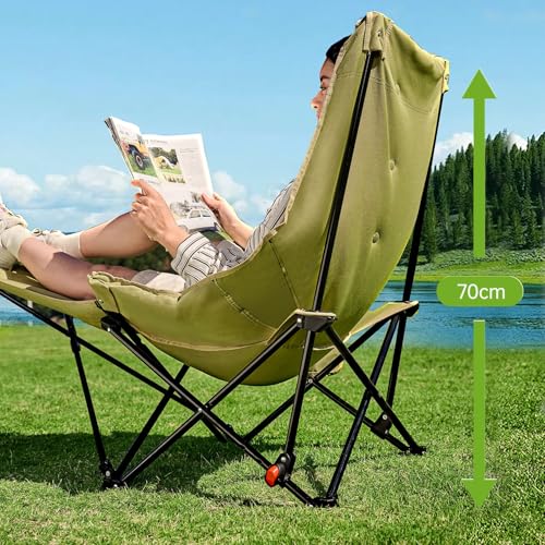 Chaise pliante stable piscine et plage avec coussin doux de bronzage - 3