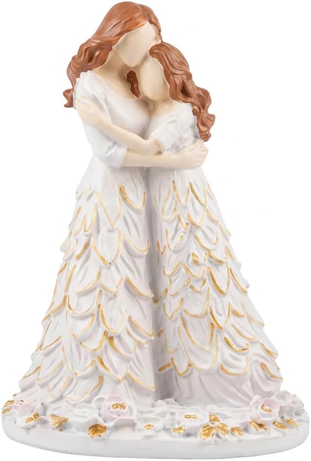 Mom Birthday Gifts from Daughter, Mother Daughter Figurine with Greeting Card, Heartfelt Mother's Day & Thanksgiving Presents