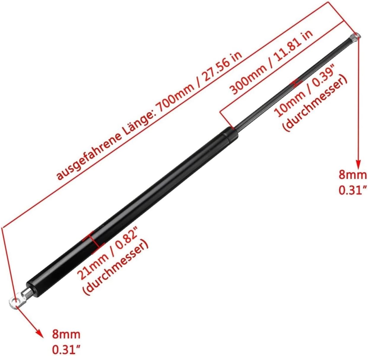 Podnośnik maski z przodu 1 szt. 700 mm 100-900 N drążek sprężynowy gazowy podnośnik amortyzator do kampera łóżko okno autobus przyczepa kempingowa uchwyt do podnoszenia maski