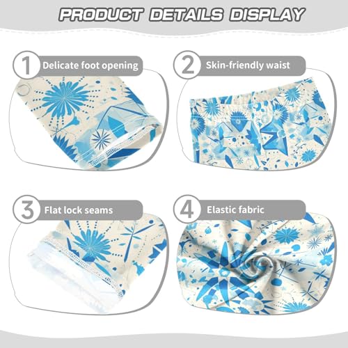 KLL Boho Kaleidoscope Abstract Pattern Toddler Girls' Cotton Leggings Fashion Full Length Pants Gym3