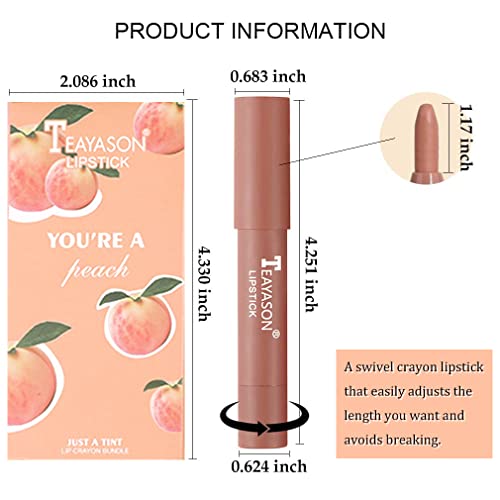 3 Colors Rotating Crayon Lipstick Set, Velvet Air Matte Crayon Lipstick Color Charm Lasting Non-Fading Lipstick Makeup Long Lasting Matte Waterproof Not Fade Cream Lipstick Lip Makeup For Women（Set-A） #TOP6