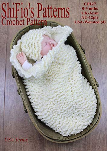 Crochet Pattern Cp127 Baby Ruffled Cocoon Papoose Usa Terminology Kindle Edition By Shifio S Patterns Crafts Hobbies Home Kindle Ebooks Amazon Com