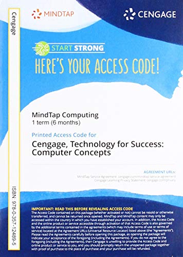 MindTap for Campbell/Ciampa/Clemens/Freund/Frydenberg/Hooper/Ruffolo's Technology for Success: Computer Concepts, 1 term Printed Access Card