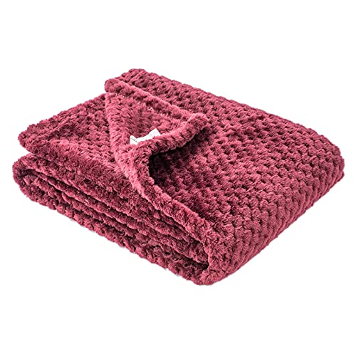 Image of Fuzzy Blanket or Fluffy Blanket for Baby, Soft Warm Cozy Coral Fleece Toddler, Infant or Newborn Receiving Blanket for Crib, Stroller, Travel, Decorative (28Wx40L, XS-Coral Red)