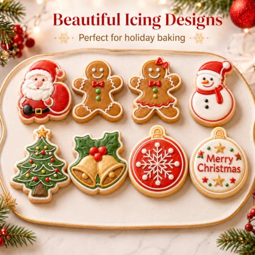 Christmas Biscuit and Cookie Stamp Cutters, 8 Piece Fondant Set — photo 4