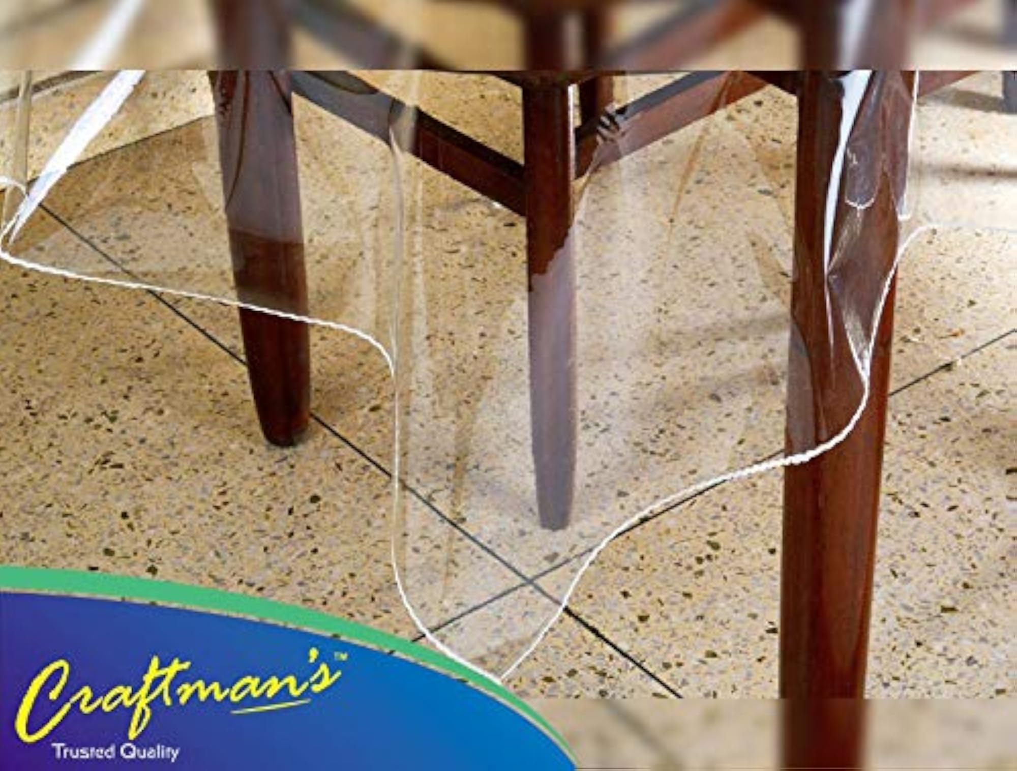 Waterproof Transparent Dining Table Cover - 6 Seater