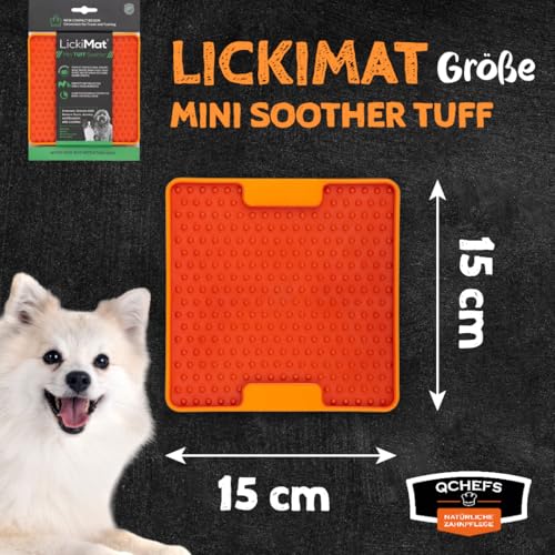QCHEFS ZAHNPUTZFLOCKEN Lickimat Mini Soother Tuff Leckmatte Hund Zahnpflege