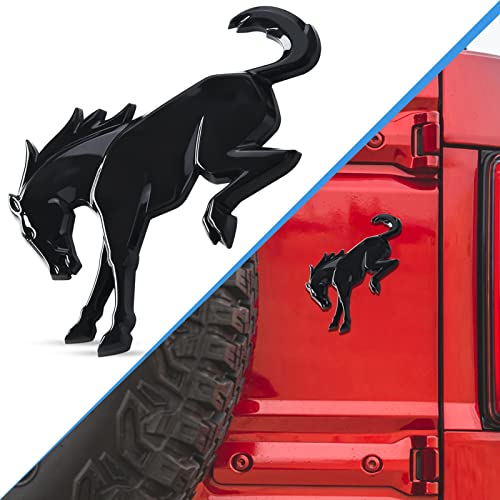 Tailgate Emblems Compatible For Bronco 2021 2022 / Bron-C-O Sport Accessories 2020 2021 2022,3D Vinyl Rear Horse Badges Emblems With Strong Adhesive Backing - Gloss Black #TOP19