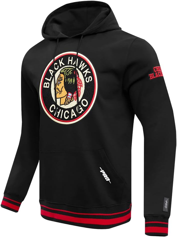 Pro Standard Mens NHL Retro Classics Brushed Back French Terry Pull Over Hoodie - Image 3