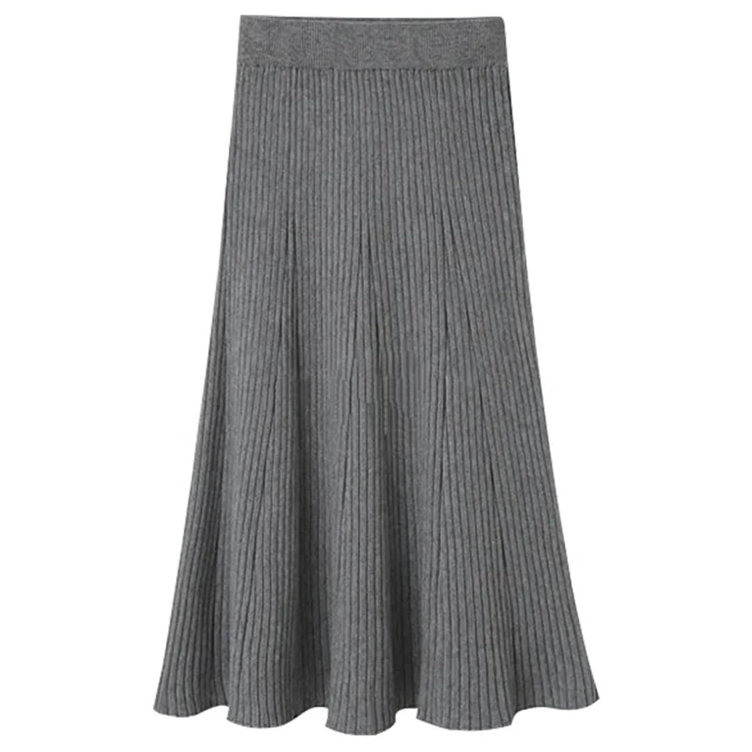 Yeuyyben Moda Inverno Donne Gonna Grande Formato A Vita Alta Maglia Gonna Lunga Stretch Femminile Gonne Plus Size