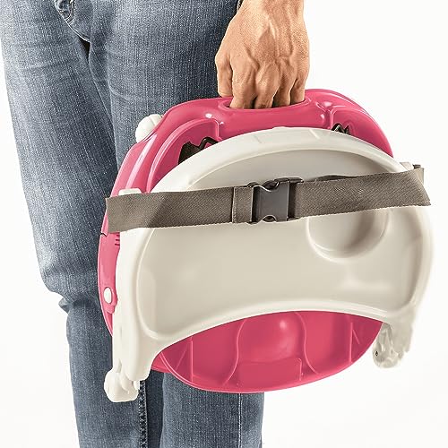 Cadeira de Alimentação Refeição Bebe Portátil, Compacta, Elevatória e Smart Até 15Kg Multmaxx (Rosa)