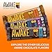 Awake Caffeinated Chocolate Bars - Milk Chocolate, 12 Bars - 100mg Caffeine - 1 Bar Equals 1 Cup of Coffee - Individually Wrapped Energy - Fairtrade, Gluten Free, Non GMO, Kosher - 1.34oz