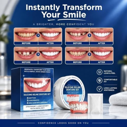 Lightweight Natural Shade Dentures Veneers Smile Covers, Easy To Clean