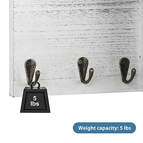 Liantral Mail Sorter Wall Mount, Mail & Key Holder Organizer With 3 Key Hooks thumb #4