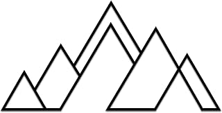 Mountain Wall Art - Minimalist Wall Decor - Hill Metal Wall Sign - Mountain Metal Decor - Geometric Metal Art - Nature Home Decoration (Black, 23.6'' x 9.84'' / 60 x 25 cm)