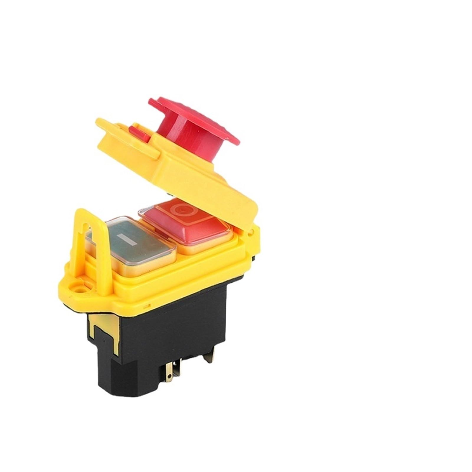 NVSFZGIYG Electromagnetic Switch 4/5 Pin 110V 220V ON-Off Momentary Reset Push Button with Cover IP55 Waterproof YCZ3-C Replace KJD17