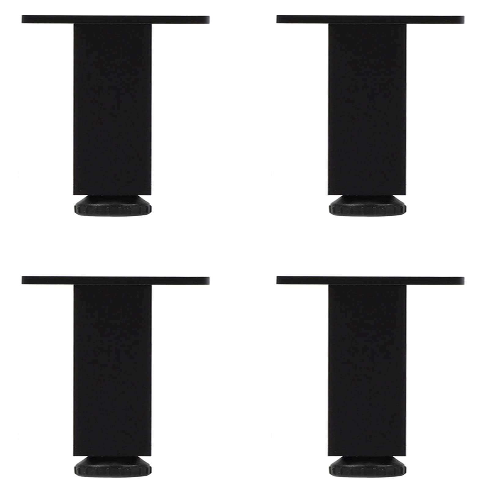 FCXURKOD Adjustable Sofa Legs - 4 Pcs Metal Feet Aluminum Alloy Non-Slip Support Legs for Coffee Tables & Beds Wear-Resistant 15cm/6in Black Furniture Legs