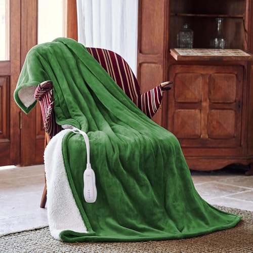 Heated Blanket 50''x60''-Soft and Comfortable Electric Throw,5 Heat Settings and 3H Auto Shut-Off...