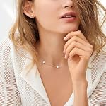 Gold Jewelry Sets for Women : Earrings 14k Gold Plated Bracelet Necklace Lucky Four Leaf Clover with Zirconia Necklaces Women's Jewelry Gift Set
