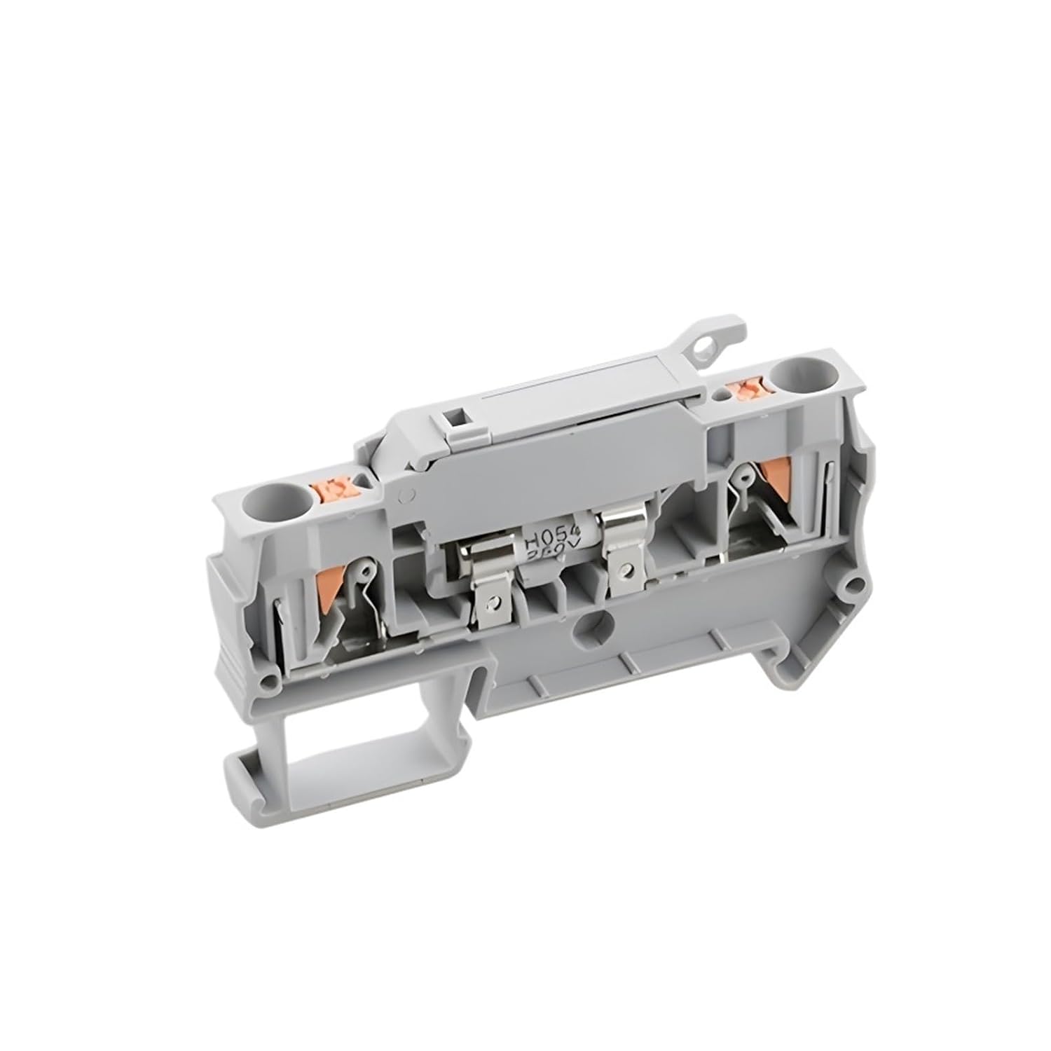 10 Piece Din Rail Terminal Blocks PT 4-HESI Gray Connector Push in Spring Fuse Terminal Block Connector Screwless Fuse Holder(5A)