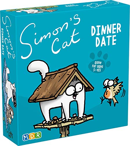 MDR Publishing Simon's Cat Dinner Date Card Game Families Speed Reflex Game Fast Paced Fun Travel Card Games Game Nights Travel Games Simon's Cat Gifts Cards Game, Multi (MDR202)
