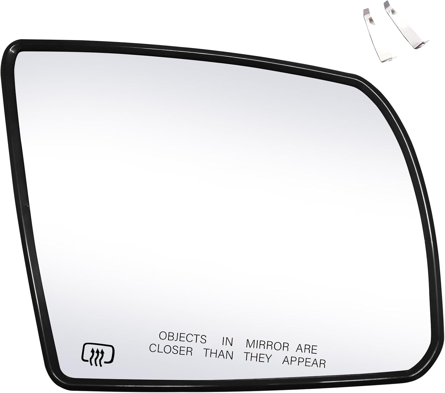 Passenger Side Replacement Mirror Glass - Compatible with Toyota Vehicles - Sequoia 2008-2017, Tundra 2007-2021 - Heated with Rear Holder, RH, 87903-0C020