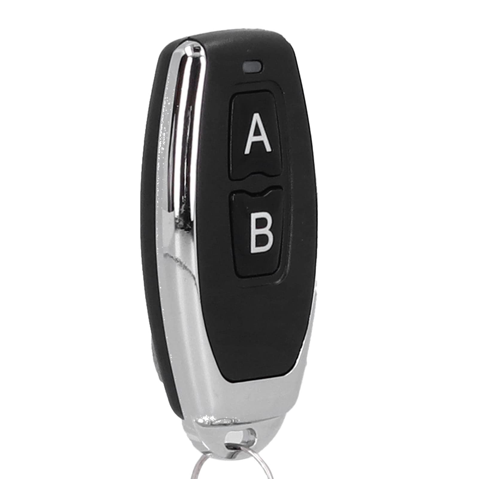 Porte-clés à Télécommande D'entrée sans Clé, Systèmes D'entrée sans Clé Antivol, 4 PCS Télécommande sans Fil Interrupteur en Métal Porte-clés Noir pour Porte de Garage 12V 433MHz