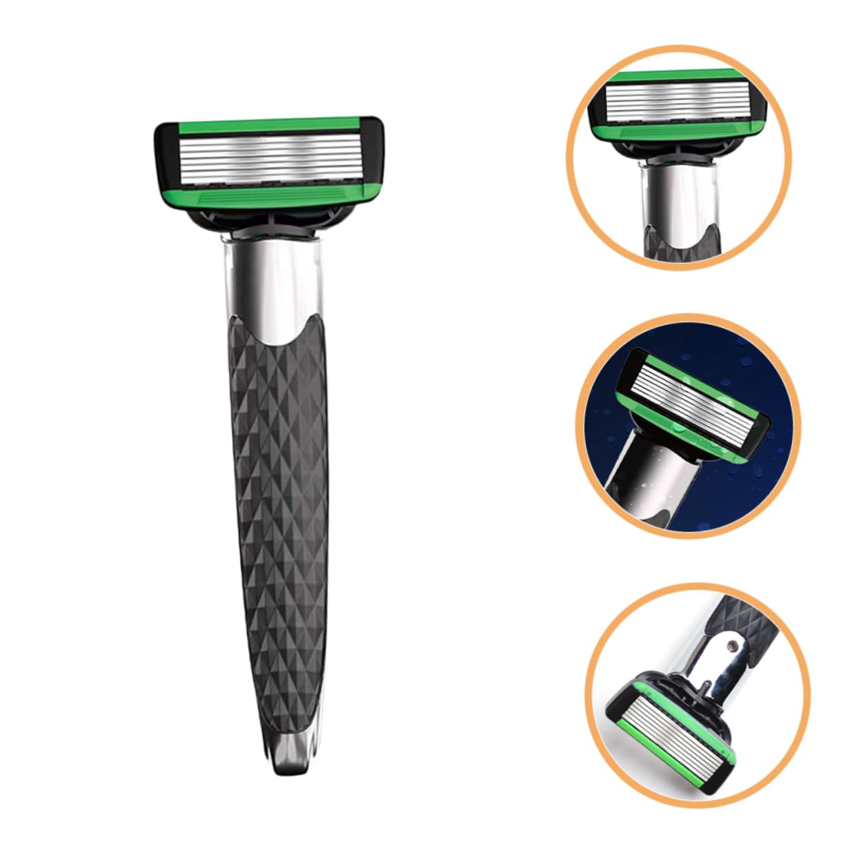 FRCOLOR 3 Sätze Rasierer Klinge Männer einzel eins verstellbare Rasierhobel für Herren Pinzette on shave razor Grooming-Werkzeug bartpflege messerscharfer Rasierschalte Rasiermesser Gummi